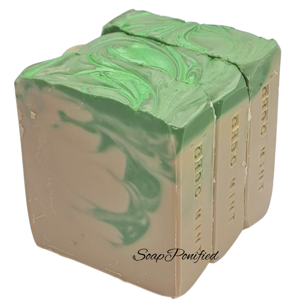 Choc Mint Natural Soap Bar display